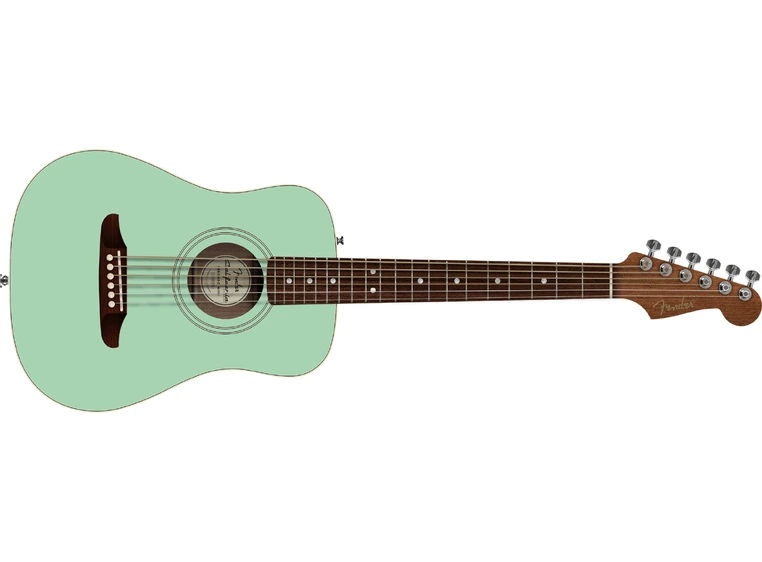 Fender California Standard Redondo Mini with Bag, Spruce Top, Surf Green 