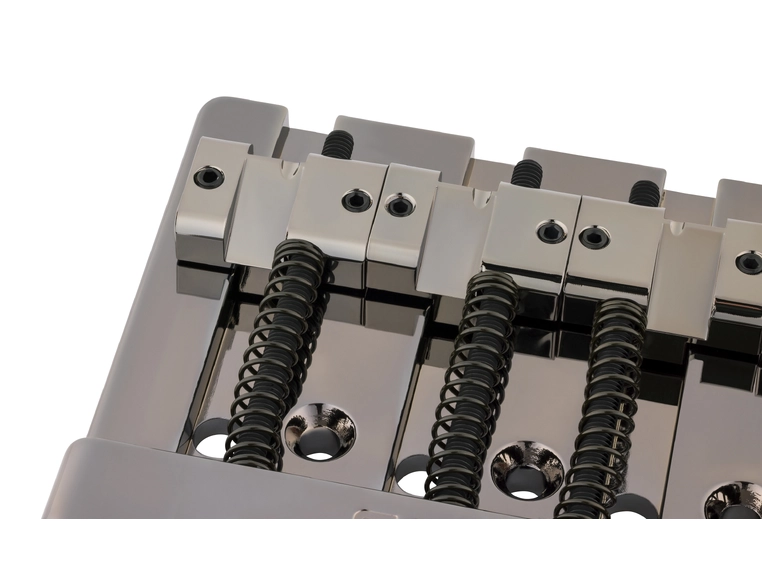 Fender HiMass String-Through 4 Bass Bridge Assembly, Brass Saddles, Black C. 