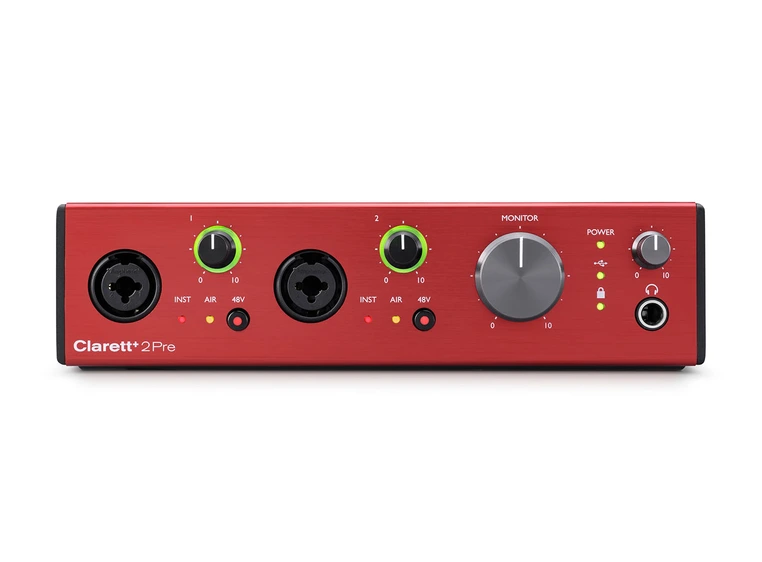 Focusrite Clarett+ 2Pre * USB-lydkort 10 inn/4 ut *Kunderetur 