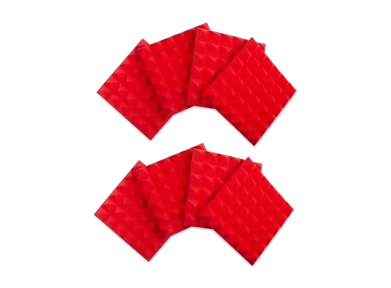 Gator Frameworks GFW-ACPNL1212PRED-8PK 8 Pack of Red 12x12" Acoustic Panel 