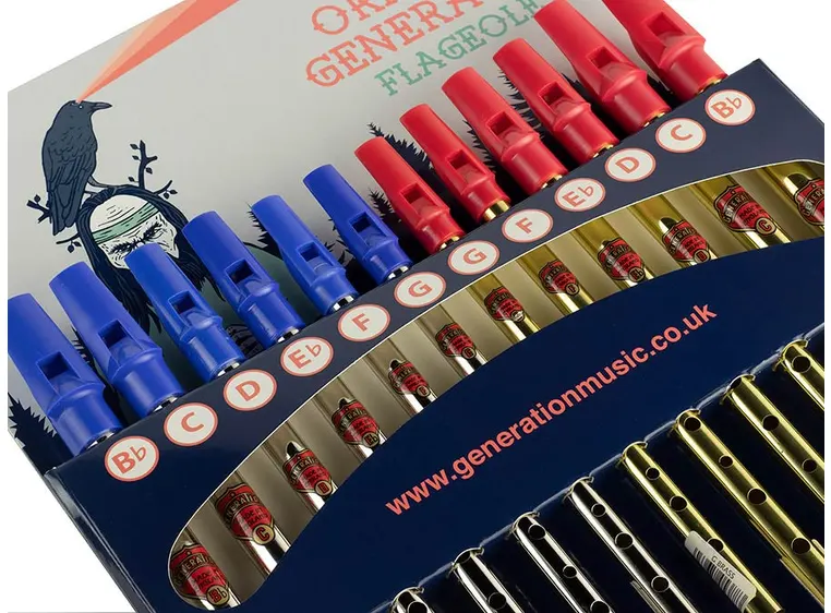 Generation Flageolet Tin Whistle Display 12-pack 