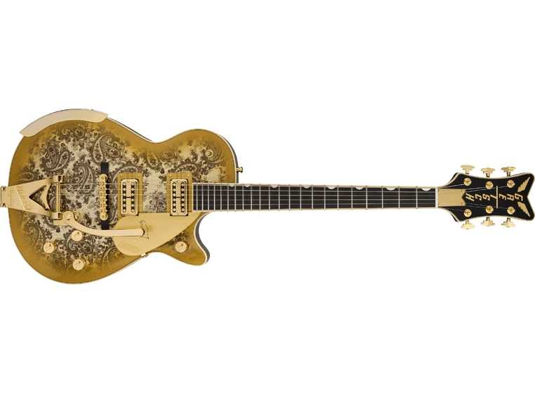 Gretsch G6134TG Ltd. Ed. Paisley Penguin String-Thru Bigsby, EB, Gold Paisley 