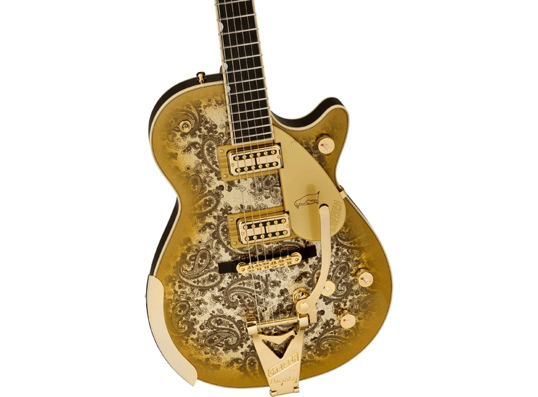 Gretsch G6134TG Ltd. Ed. Paisley Penguin String-Thru Bigsby, EB, Gold Paisley 