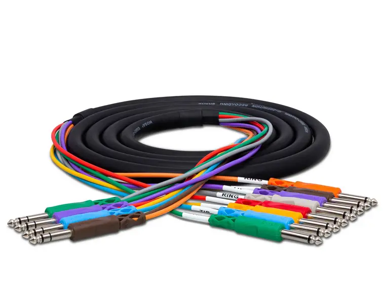 Hosa STP803 Insert Snake 3m 1/4 TRS til 2x 1/4 TS 