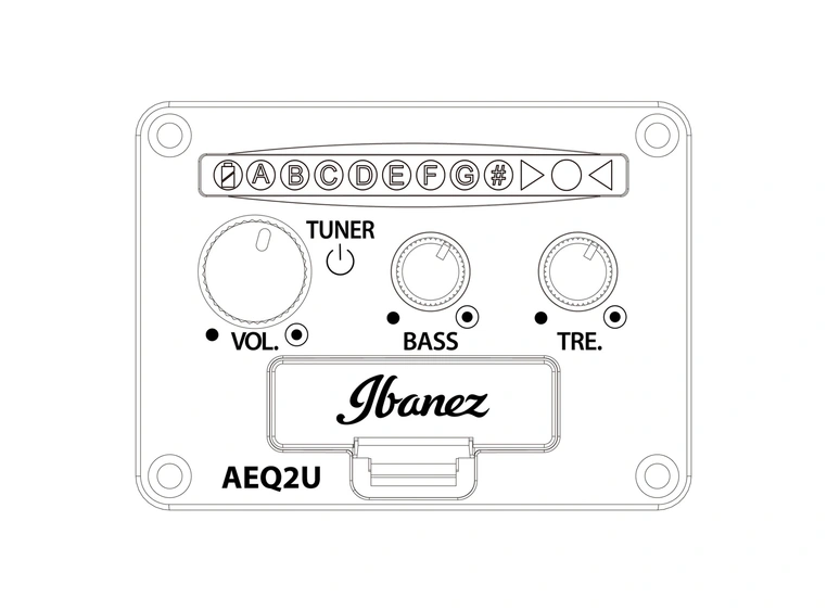 Ibanez UEW12E-BIF Ibanez Concert Ukulele Med mik 