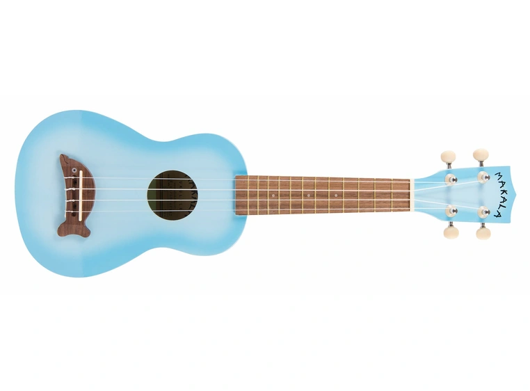 Kala Makala Dolphin MK-SD-LBLBURST Light Blue Burst Soprano Ukulele med bag 