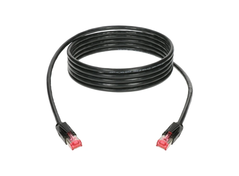 Klotz RAMCAT CAT5e SF/UTP RJ45 Patch PUR sort 3 m 