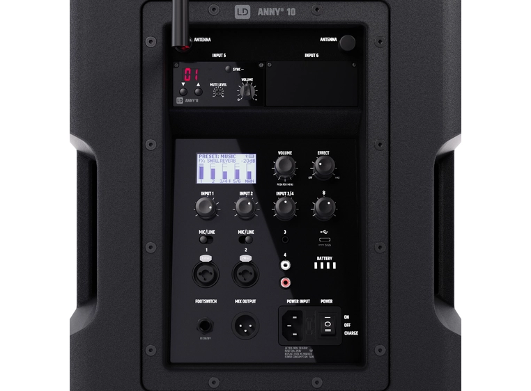 LD Systems ANNY 10 BPH B5 Kompakt-PA Batteri/BT, trådløst bøylesystem 