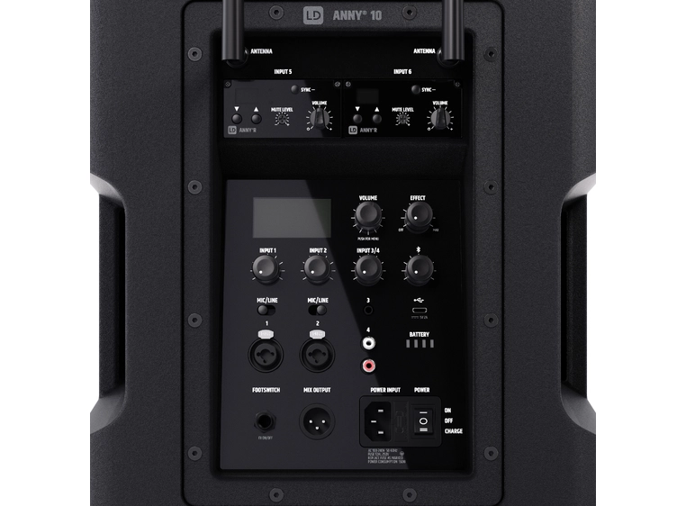 LD Systems ANNY 10 HHD 2 B6 Kompakt-PA Batteri/BT, 2 trådløse mikrofoner 