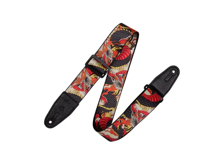 Levy's MPD2-123  2” Wide Polyester Strap Adj. up to 65", Japan Trad. Dragon 