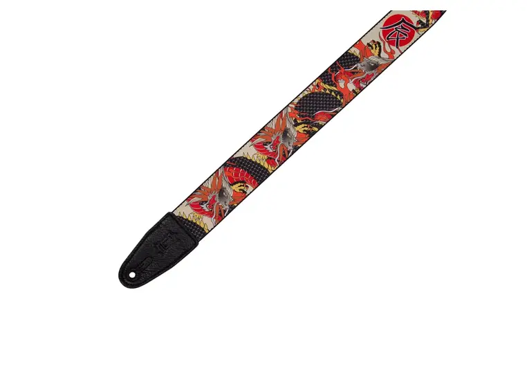 Levy's MPD2-123  2” Wide Polyester Strap Adj. up to 65", Japan Trad. Dragon 