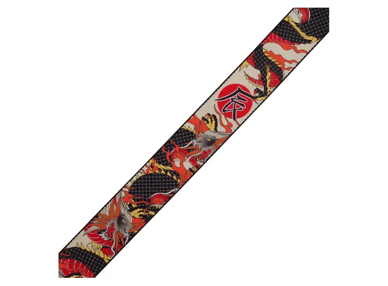 Levy's MPD2-123  2” Wide Polyester Strap Adj. up to 65", Japan Trad. Dragon 