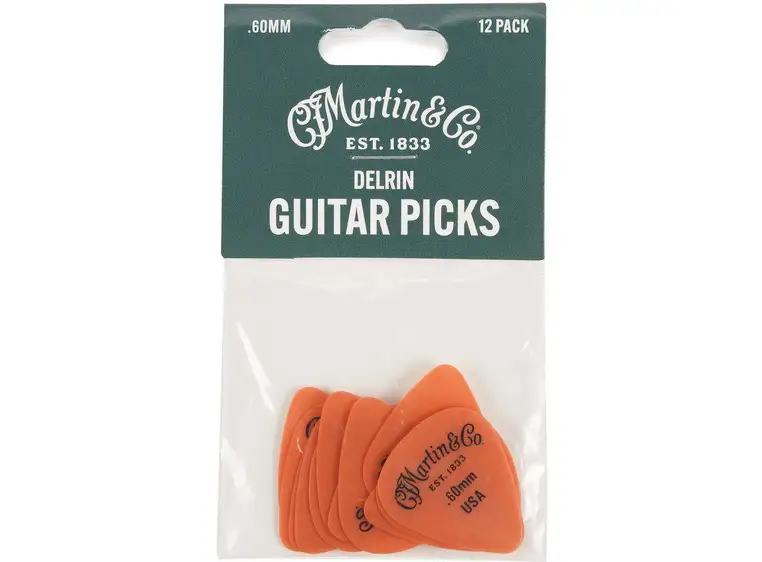 Martin Guitar Pick Delrin .60mm 12-pack 