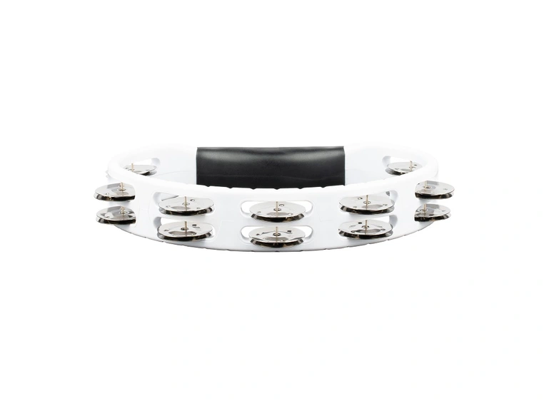 Meinl HTMT1WH Headliner Hand Tamburin 2 rows, White 