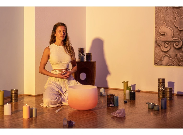 Meinl S.En. CSBC13D Crystal Singing Bowl 13 / D4 / Sacral Chakra, Orange 