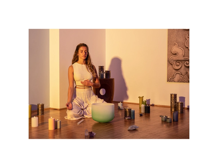 Meinl Sonic En. CSBC11F Crystal Singing Bowl 11 / F / 440Hz Heart Chakra, Green 