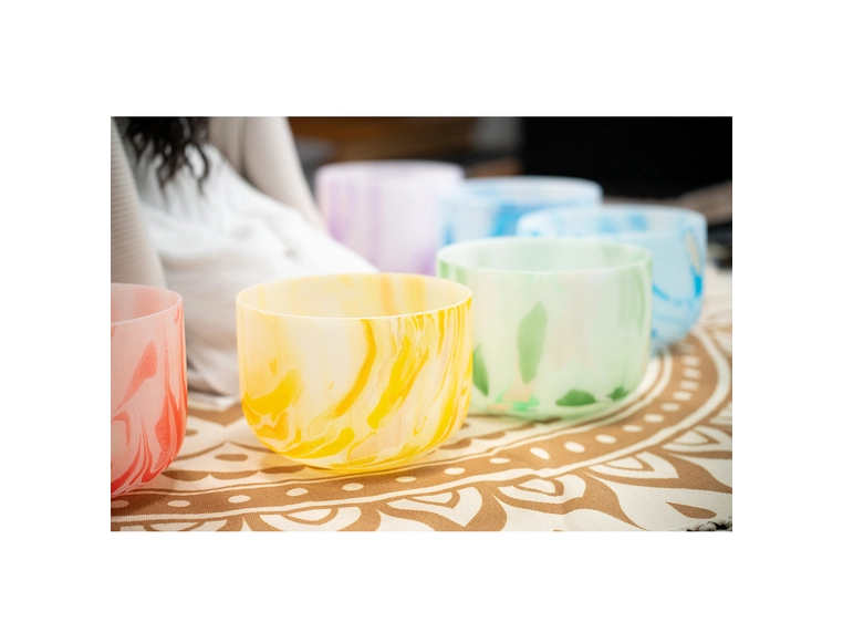 Meinl Sonic Energy MCSBSETCHA Marble Crystal Singing Bowl Chakra Set 