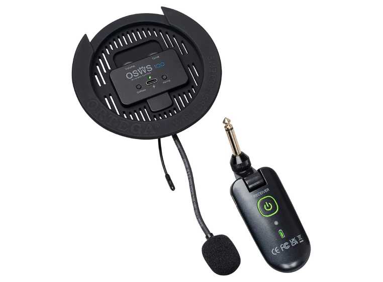 Ortega OSWS100 Digitalt trådløst system for akustisk gitar (stålstrenger) 