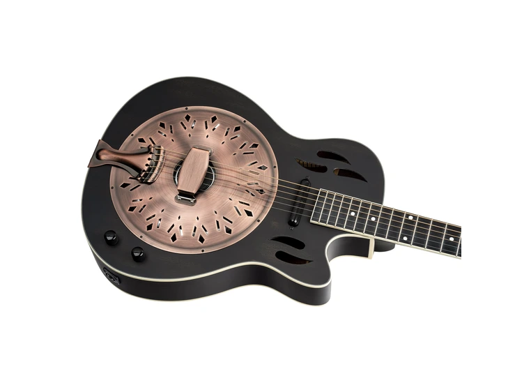 Ortega RRG40CE-DBK Americana Series Resonator Guitar, Cutaway, Satin black 