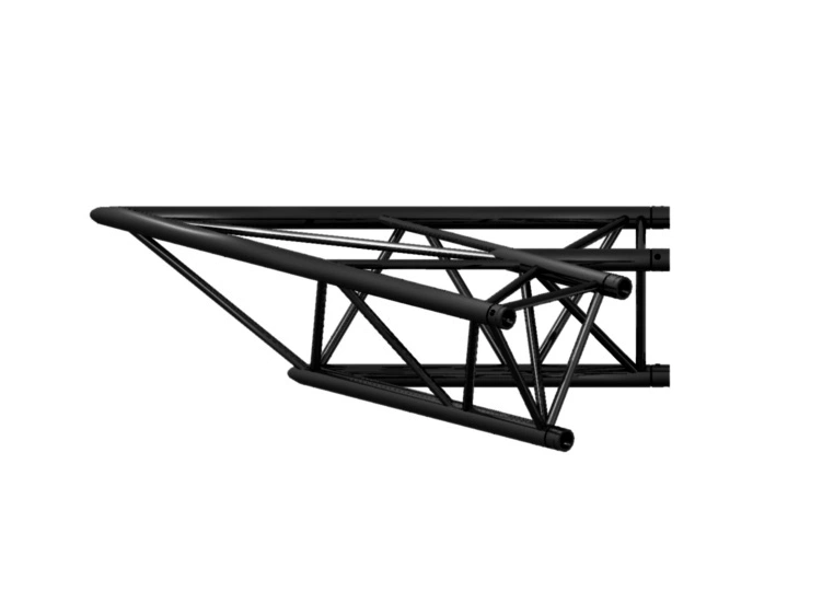 PROLYTE X30D-C001 Trekant hjørne 2-Veis 45°, Sort, Ø51x2mm 