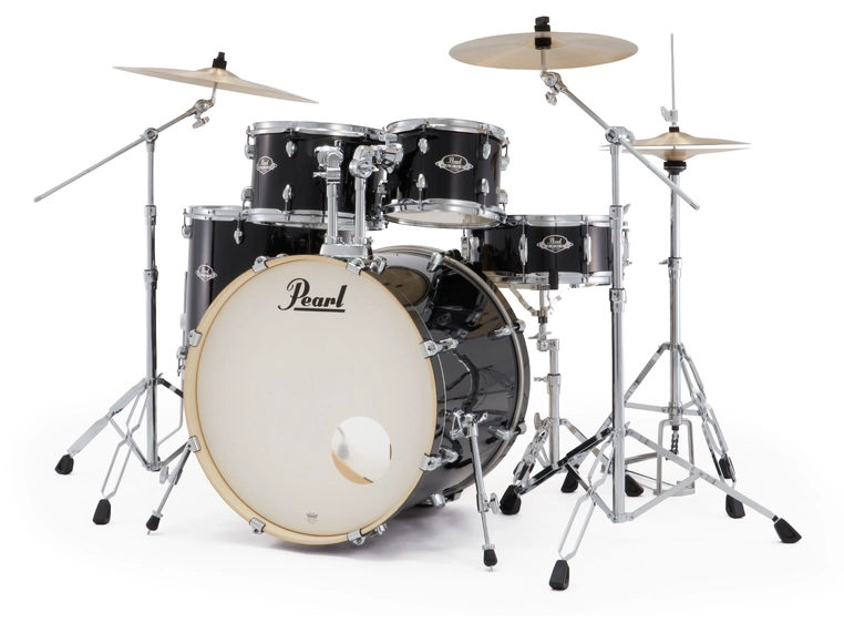 Pearl Export 5pc Trommesett Jet Black Med HW+cymbaler (EXX725SNBR/C31) 
