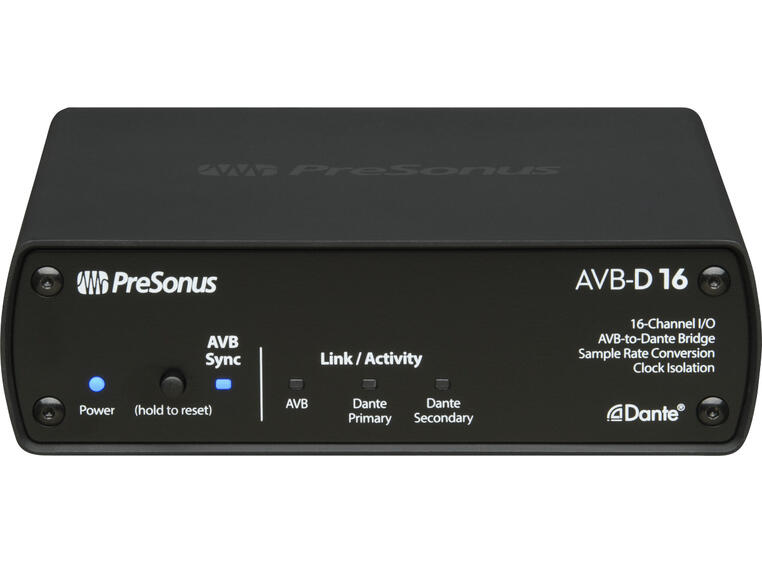 PreSonus AVB-D16 Network Switch and Bridge, Black