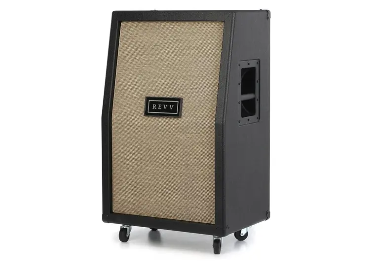 Revv 2x12" Extension Cabinet, Vertical Slanted, Black, Black Grill - RV30 