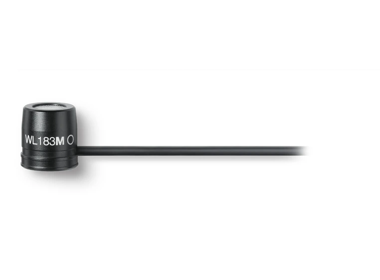 Shure WL183MB/O-LM3 Myggmikrofon Omni, Black, Lemo 