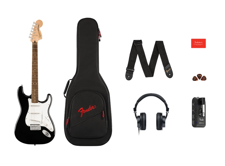 Squier Affinity Stratocaster Mustang Micro Pack, LF, Black