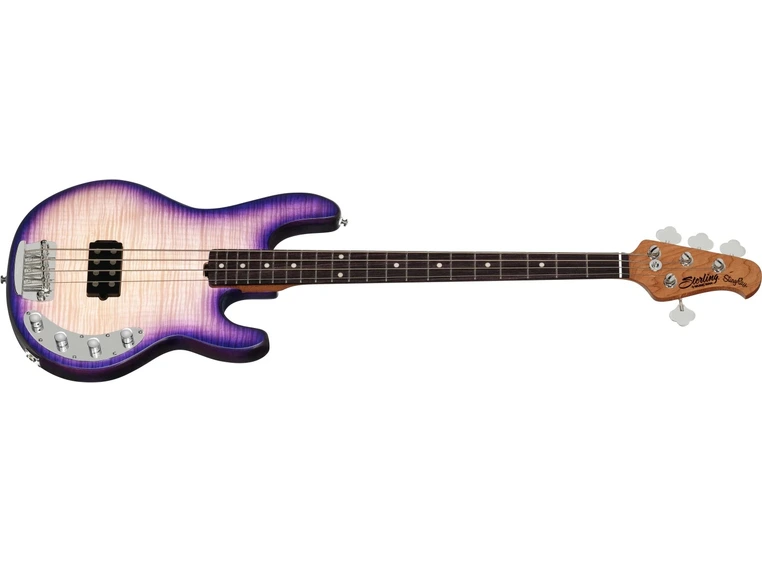 Sterling By Music Man RAY34FM Flame Maple Purple Sunset 