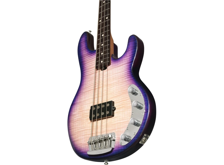 Sterling By Music Man RAY34FM Flame Maple Purple Sunset 