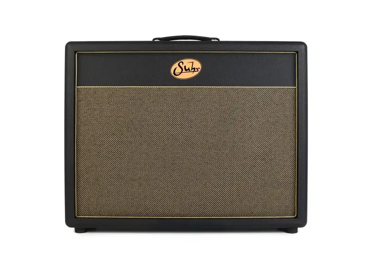 Suhr 2x12 Gitarkabinett Gold Grill. No speaker. Black tolex 