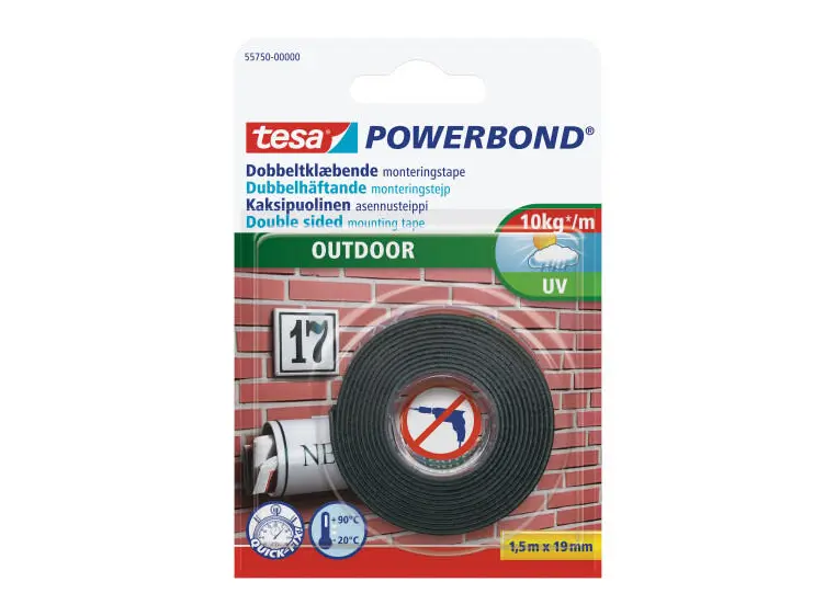 TESA 55751 Monteringstape, utendørs 19mm x 5m, 
