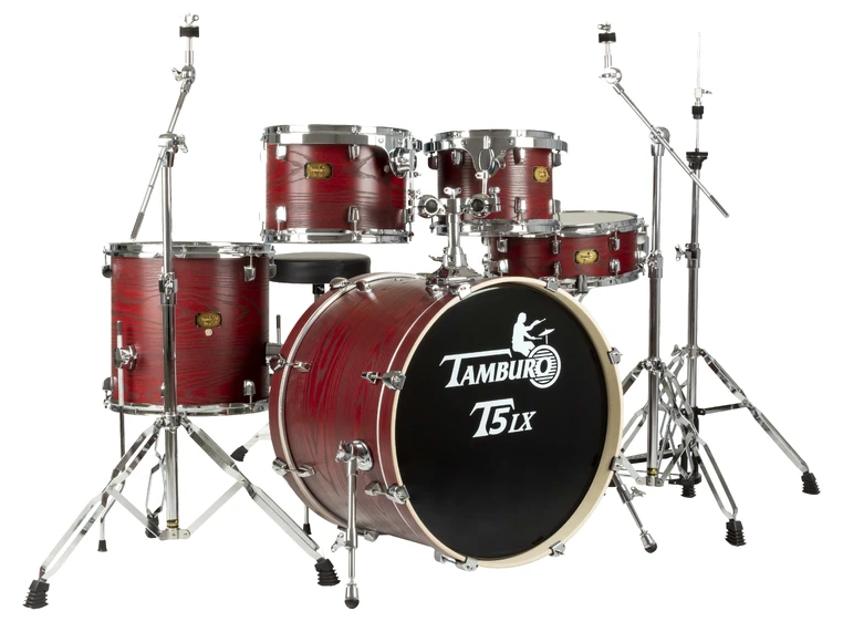 Tamburo TB T5LXS22WGRD Trommesett WRAP/PVC red wood, 22" bass drum 