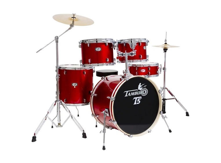 Tamburo TB T5M22BRDSK T5 Trommesett 12T 13T 16FT 22BD Bright Red Sparkle 