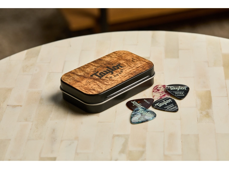 Taylor Pick Tin, Koa Top Collectable Darktone Series 