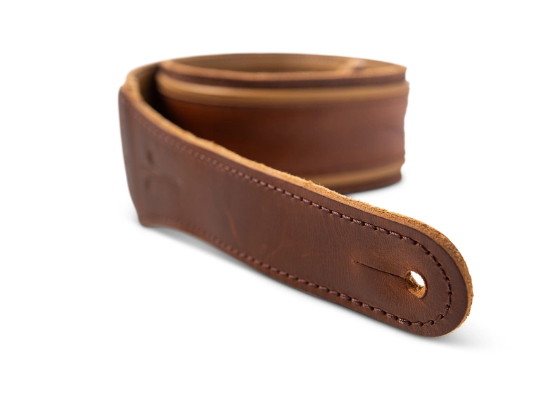 Taylor Spring Vine Strap Brown Leather, 2.5", Butterscotch Trim 