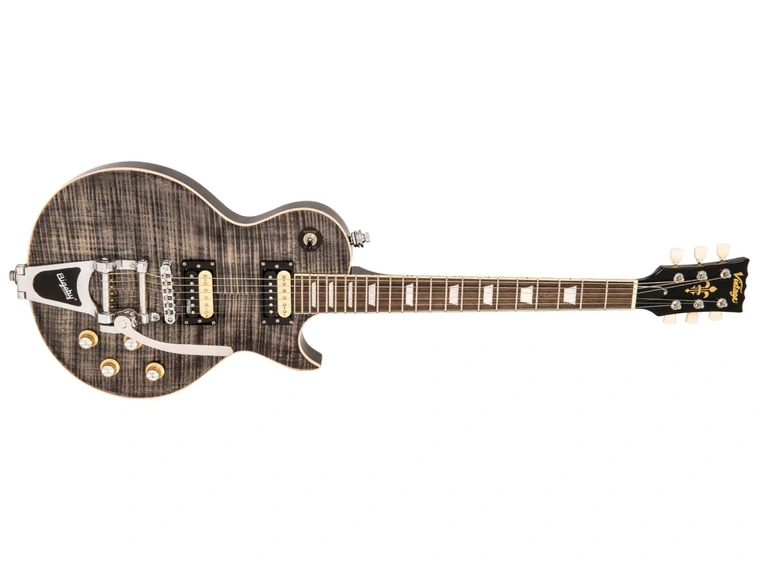 Vintage V100 Black Flamed Maple Bigsby 