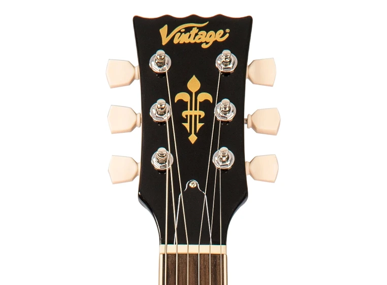 Vintage V100 Black Flamed Maple Bigsby 