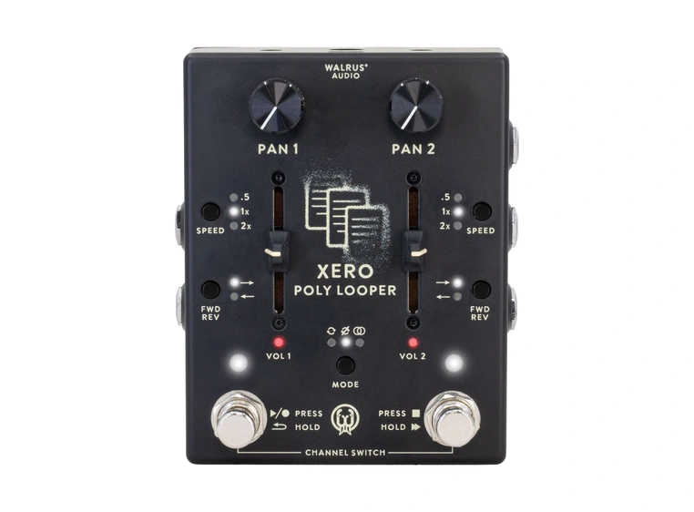 Walrus Audio Xero Polylooper Black Dual channel/stereo Looper Pedal 