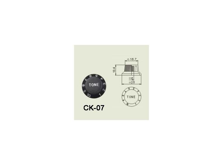 Wilkinson CK-07 el-gitar Tone/Control knob black