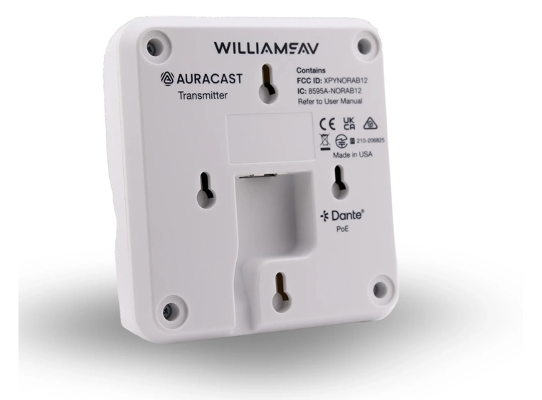 Williams Auracast Infinium Controller & Sender, Dante, 3m CAT-kabel 