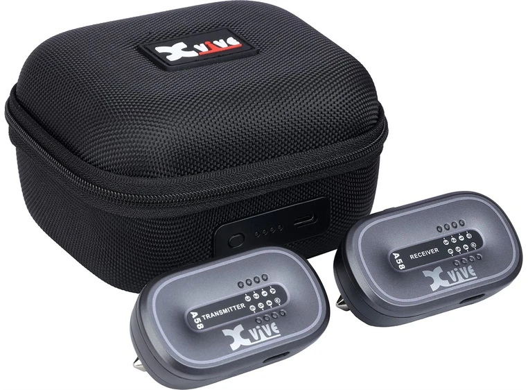 XVIVE AC58 Guitar Wireless&Battery Case Bundle, 5,8 GHz 