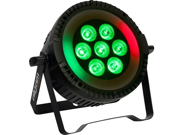Algam Lighting PARWASH 76 RING 7x6W LED PAR Wash with RGB LED Ring 