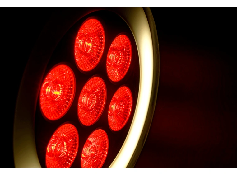 Algam Lighting PARWASH 76 RING 7x6W LED PAR Wash with RGB LED Ring 