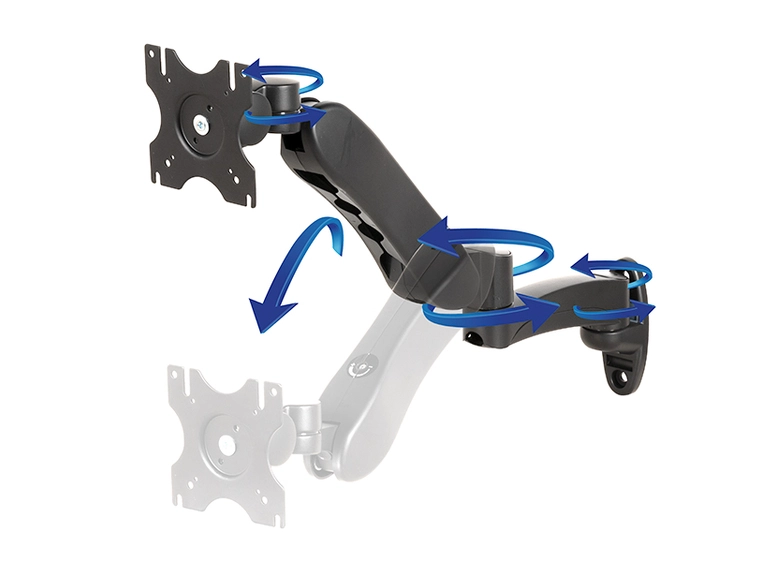 B-Tech BT7385/B Full Motion Screen Wall Mount, Black 