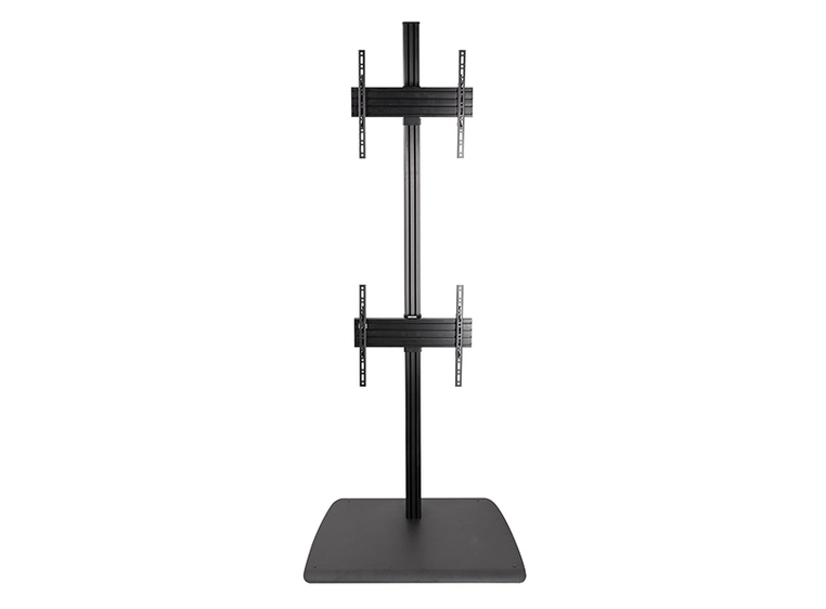 B-Tech BTF842/BB System X Universal Dual Flat Screen Floor Stand 2.4m Black/Black 