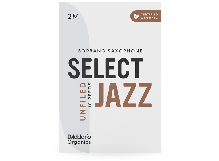 D'Addario Woodwinds ORRS10SSX2M 10-pk 2M Org. Select Jazz Un-Filed Sopran-sax 