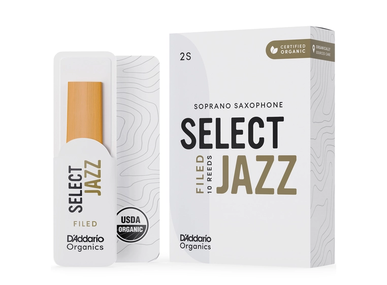 D'Addario Woodwinds ORSF10SSX2S 10-pk 2S Org. Select Jazz Filed Sopran-sax 