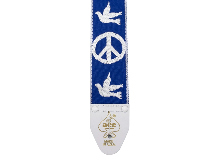 D'Andrea Ace 2" Vintage Reissue Strap Peace - Dove, Blue 